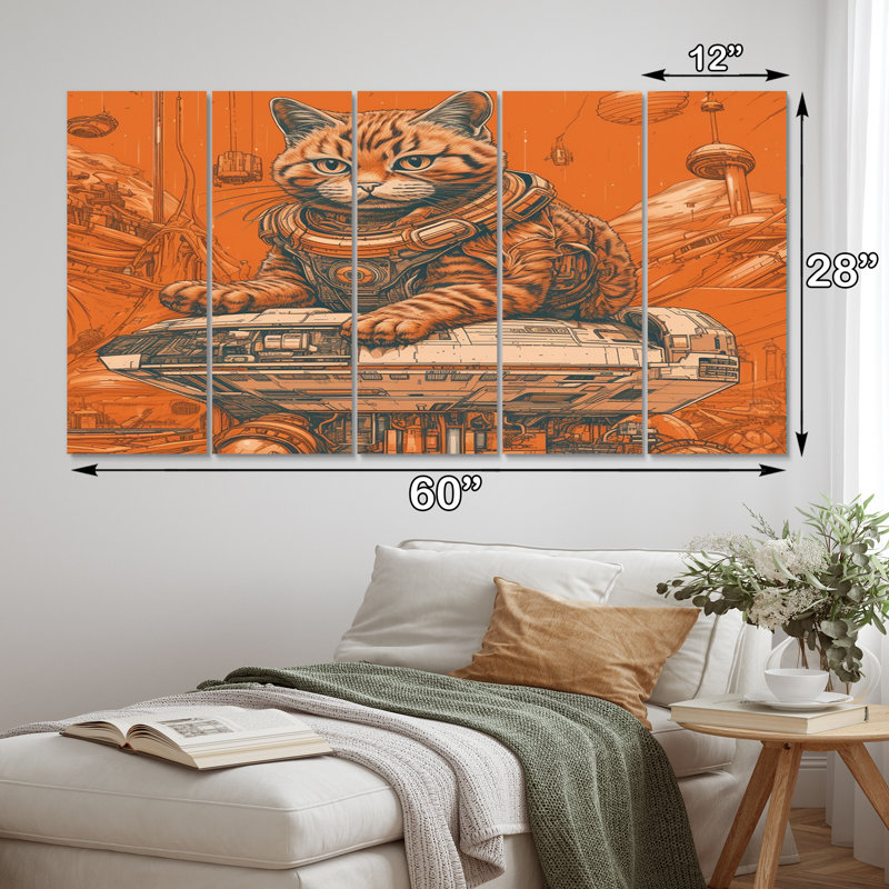 Reproduction d'art murale astronout rétro - I