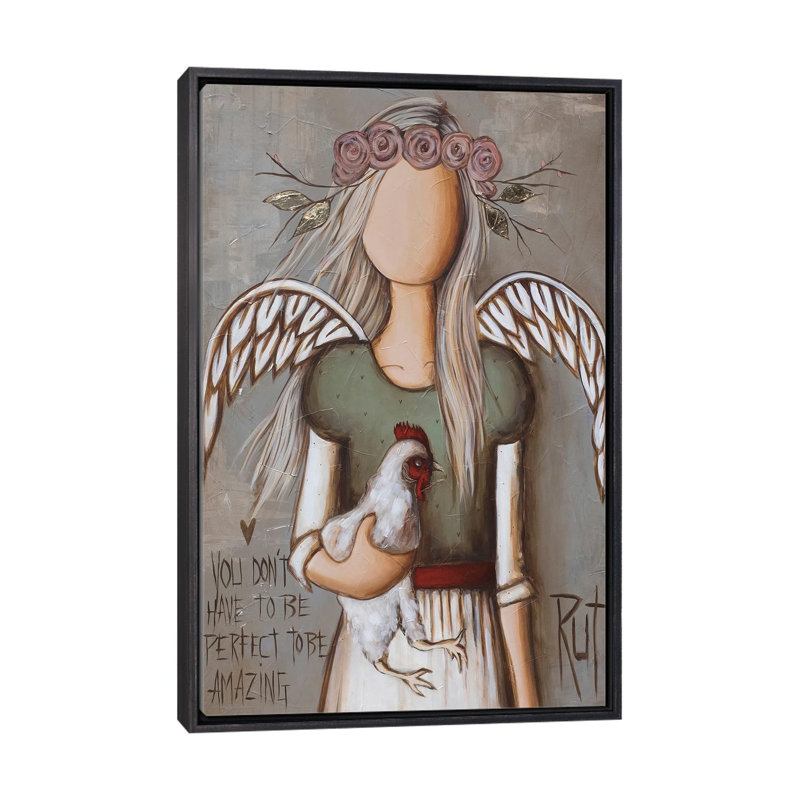 Amazing - impression d'art graphique, H 26 po x l 18 po x 1,5 po, Toile avec cadre noir patiné