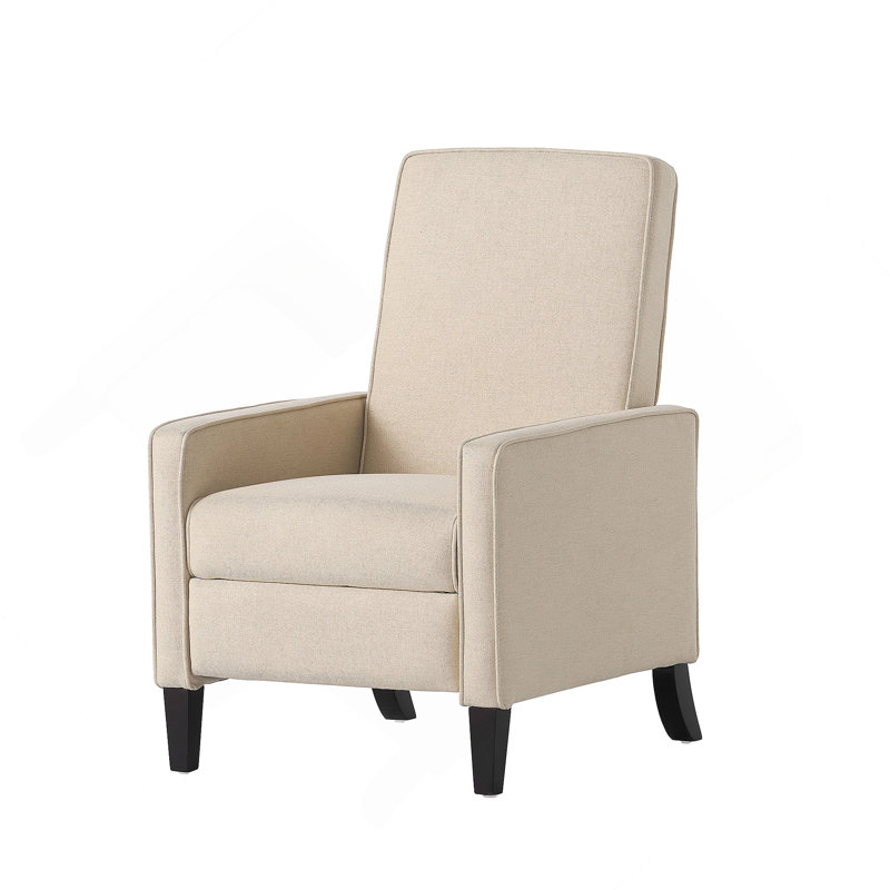 Fauteuil à dossier minimaliste en tissu pour sièges de chambre à coucher