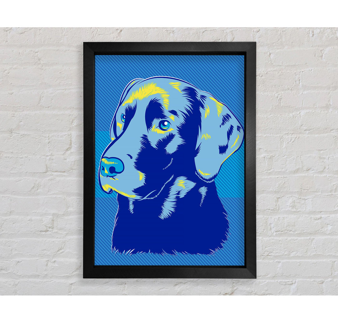 Pop Art Labrador Hund - Einzelner Bilderrahmen Kunstdrucke