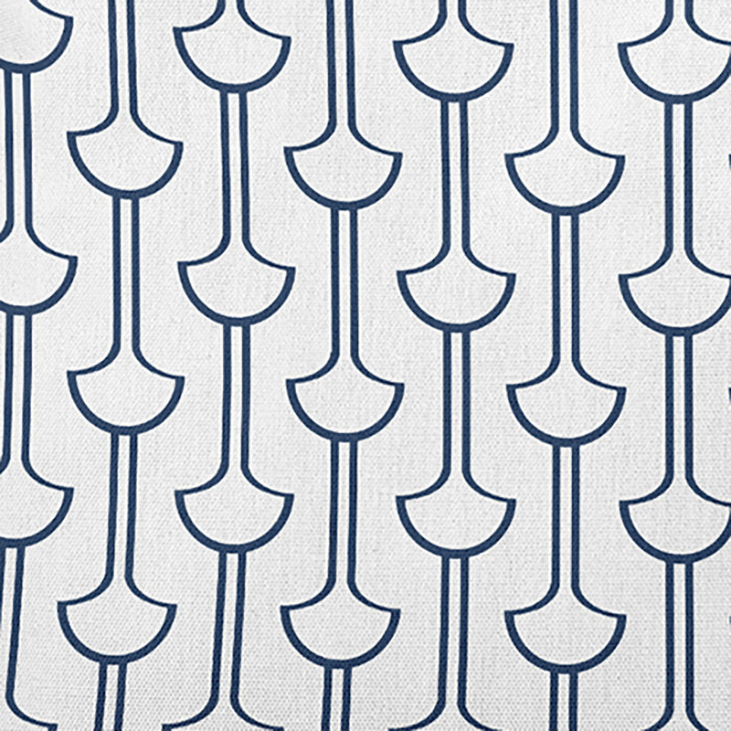 Coussin Modern Ginko, Carré, H 18 po x l 18 po, Bleu marine
