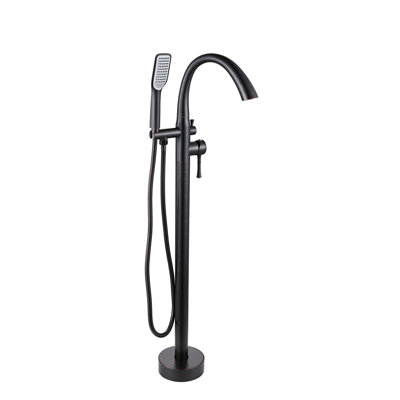 Topcraft Single Handle Floor Mounted Freestanding Tub Faucet with Handheld Shower