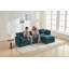 Canapé modulaire en forme de U avec 2 repose-pieds Shamilla - Revêtement en chenille douce et design réversible-1584708396-1584708399
