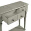Table d'entrée avec 4 tiroirs, console rétro avec tablette ouverte pour les entrées, les salons et les couloirs (gris délavé) TREXM