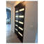 Portes coulissantes de placard 84 x 96 avec quincaillerie Quadro 4113 Noir mat avec verre opaque dépoli, rails robustes, moulures, ensemble de garnitures, portes de placard de chambre à coucher en bois massif léger pour cuisine-87389582