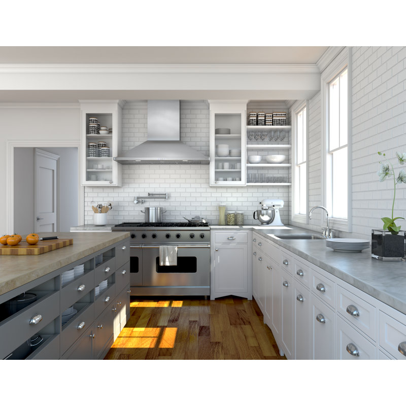 Hotte de cuisine murale 36 po Core Zephyr 1200 CFM avec lumière DEL en acier inoxydable