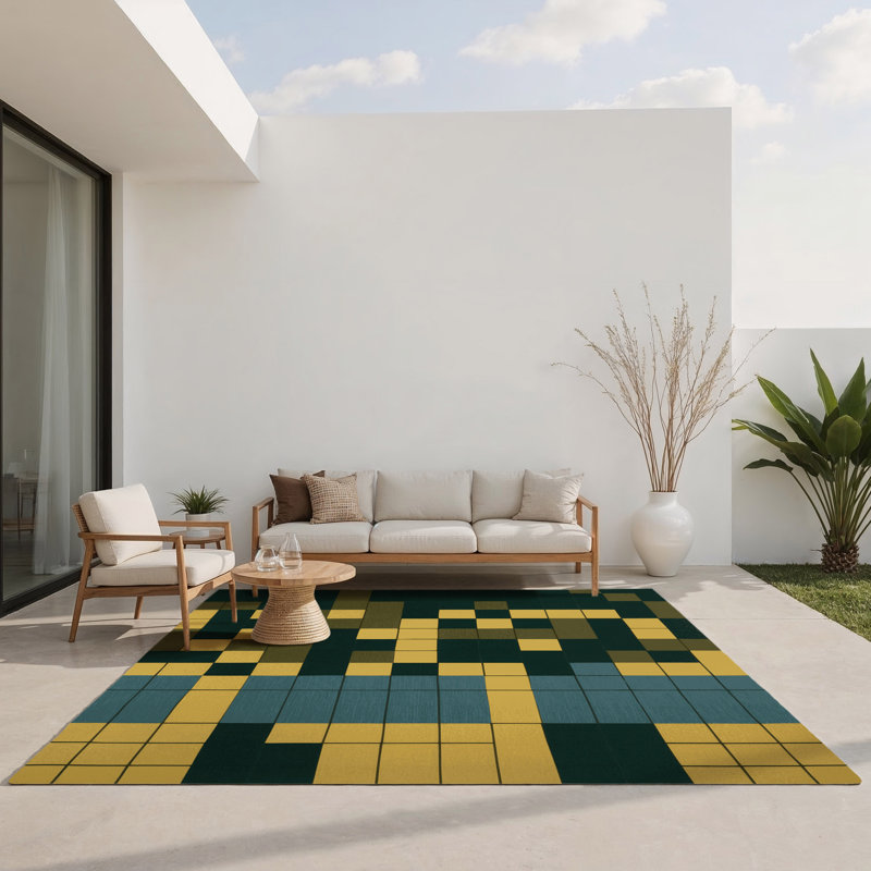 Tapis intérieur et extérieur Earthly Bits, Rectangle 1 pi 6 po x 2 pi 6 po