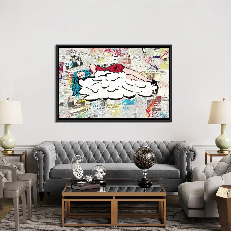 « tranquillité d’esprit », reproduction d’impression sur toile tendue, H 18 po x l 26 po x P 1,5 po, Toile avec cadre noir