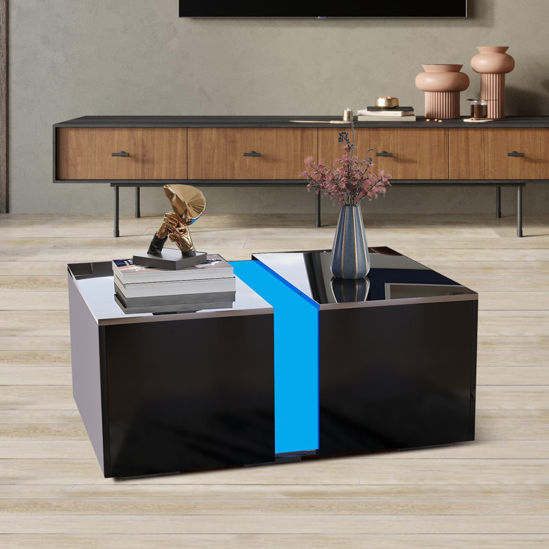 Doretta Block Coffee Table with Storage