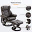 Fauteuil inclinable de massage avec repose-pieds HOMcom