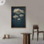 Œuvre de décoration murale minimaliste de tons bicolores bleu marine foncé 2-98126416-98126418