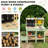 Kids Outdoor Mud Kitchen, Solid Wood Play Kitchen with Working Faucet, Detachable Sink, Planter Box, Bug Viewer and Accessories