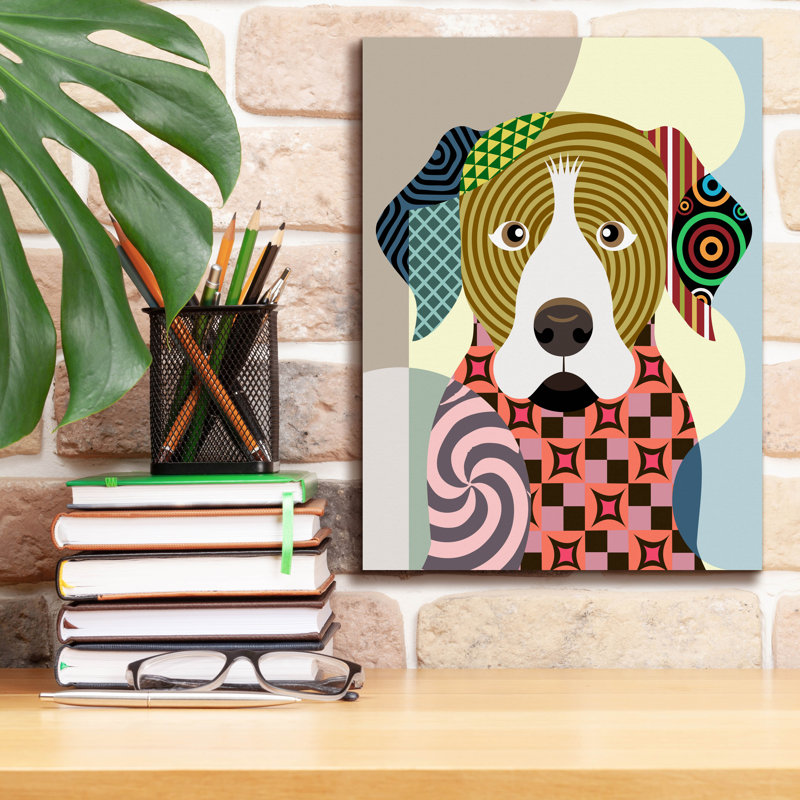 'Rottweiler' by Lanre Adefioye, Canvas Wall Art, 16" H x 12" W x 0.75" D