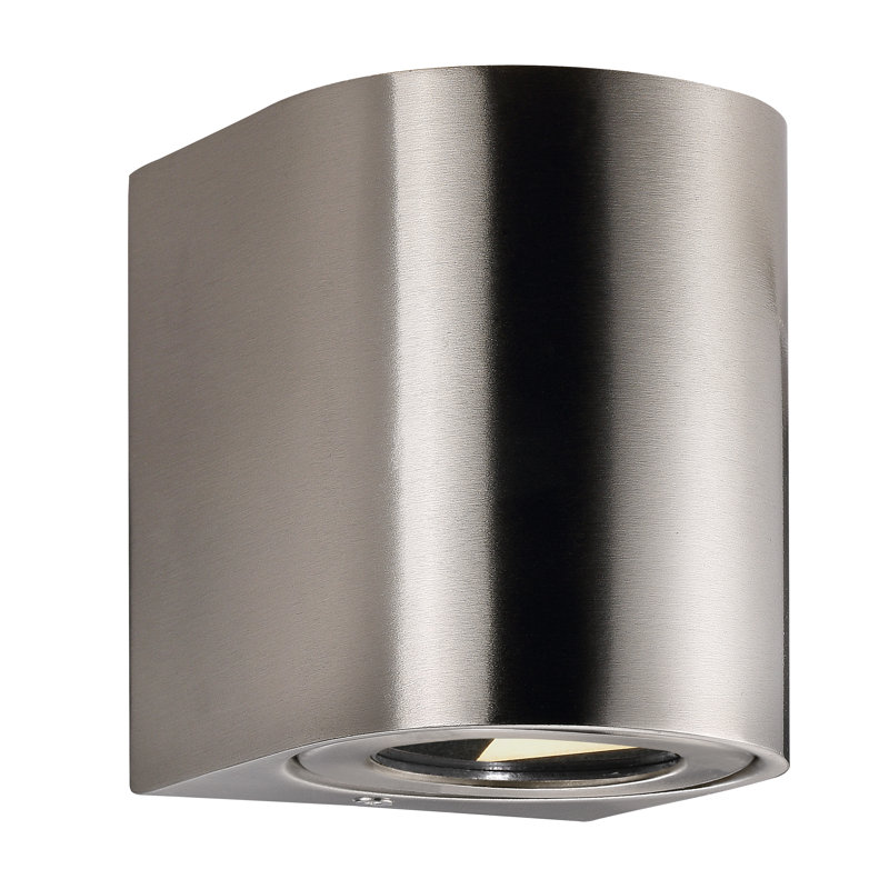 10.4cm H Integrated LED Outdoor Flush Mount, Stainless Steel, Stainless Steel
