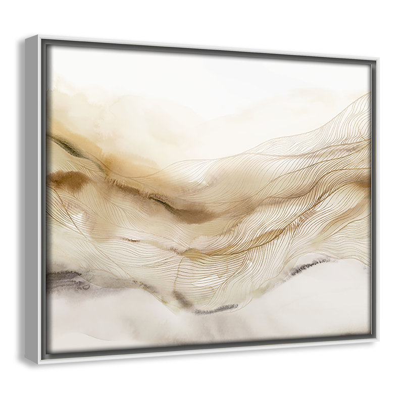 «Line Haze I», reproduction de paysage par Isabelle Z, Blanc, H 9,5 po x l 11,5 po
