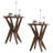 Jahey Solid Wood Crossed Legs Round End Table with Smooth Top and Sturdy Four-Leg Base-831869902