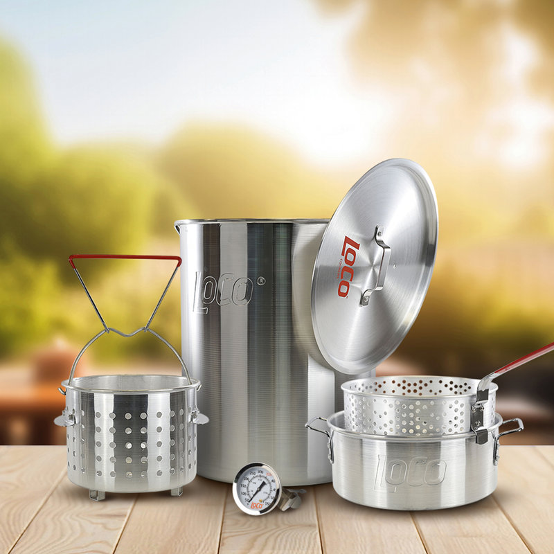 LoCo Cookers 30 Quarts Non-Stick Aluminum Steamer Pot