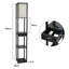 Floor Lamp With Charging, 160cm 3 Layers Shelves Standing Light With Drawer, Reading Lamp with Bulb-252729772