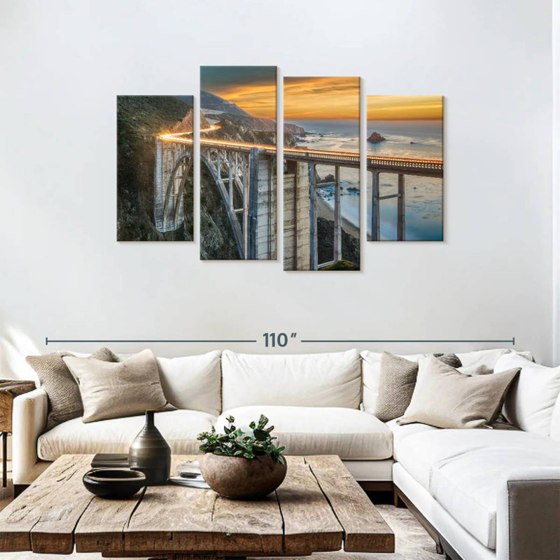 Lilie Bixby Bridge Seascape, 48" H x 75" W