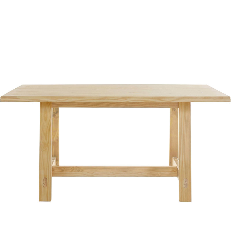 Willamette Pine Solid Wood Dining Table, Natural, H76 x L160 x W90cm