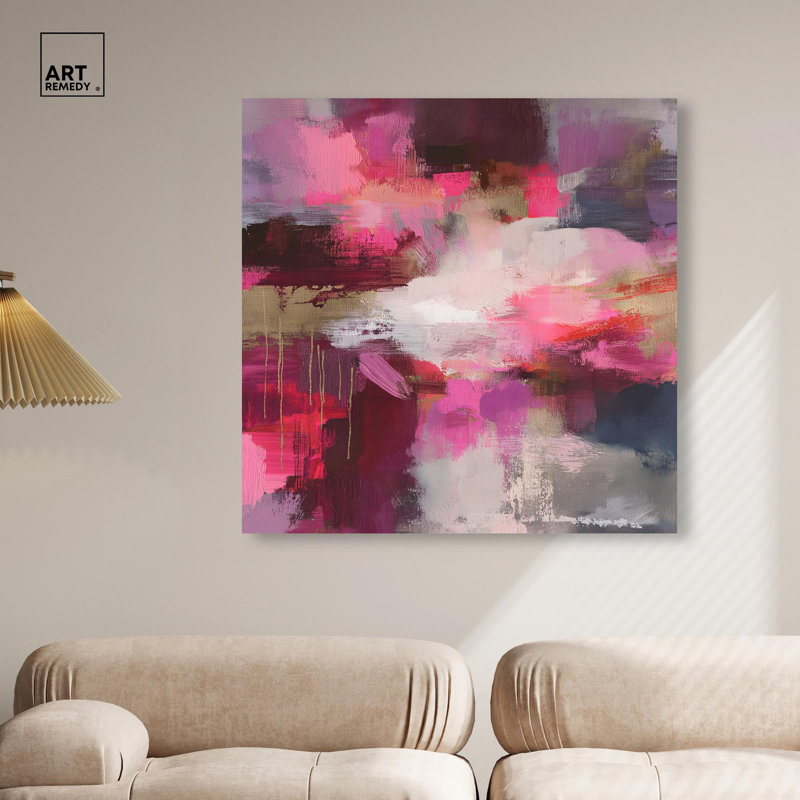 «Passionate Outburst I», reproduction d'art sur toile par Art Remedy, 40 x 40, H 40 po x l 40 po, Toile tendue avec châssis