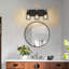 Luminaire de meuble-lavabo industriel noir 17,5 po avec détails en bois et abat-jour en métal-1739087673