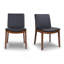 Ensemble de 2 chaises de salle à manger en bois massif Laura