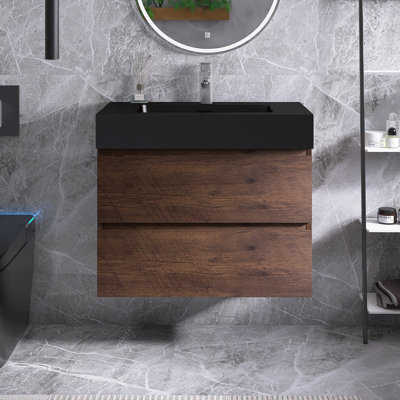 30 po Meuble-lavabo mural simple avec comptoir