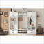 Hall Tree, 4-in-1 Detachable with Storage &amp; 7 Hooks, Beige | Particle Board+MDF | Coat Racks