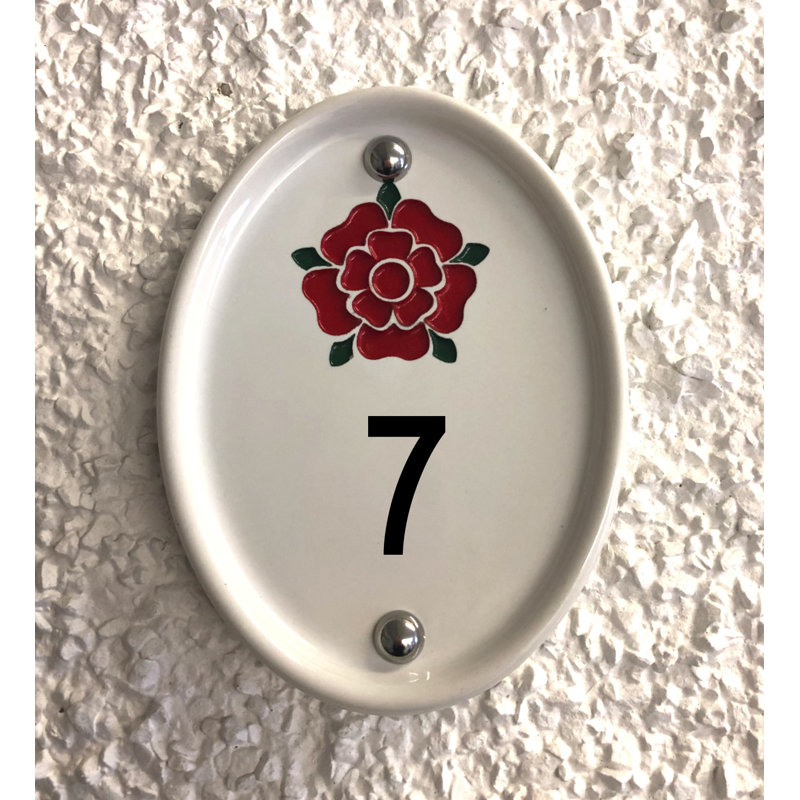 Grovebury 16.5cm H Ceramic House Number, 7