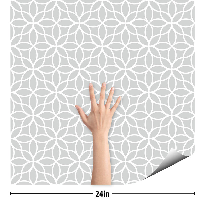 Iolene Peel & Stick Geometric Tile, 126" L x 24" W