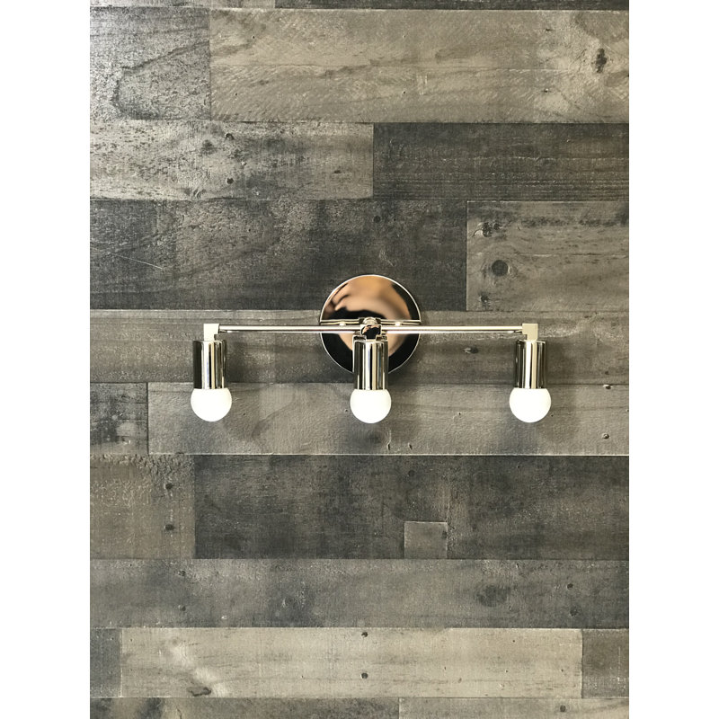 Armed Sconce, Polished Nickel, 5.25" H x 16.5" W x 4.37" D