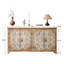 Armoire d'appoint 60 pouces en bois rustique avec 4 portes - Rangement polyvalent pour le salon, la salle à manger ou le vestibule?