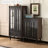 Retro Black Solid Wood Sideboard