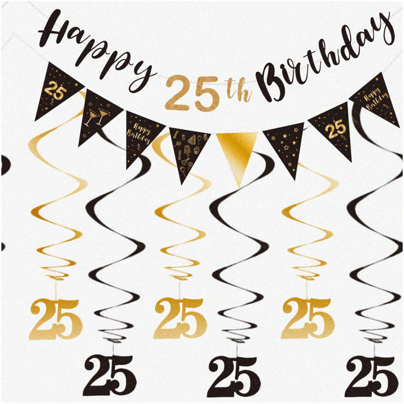 Rose Gold Glitter 21st Birthday Party Decor Set