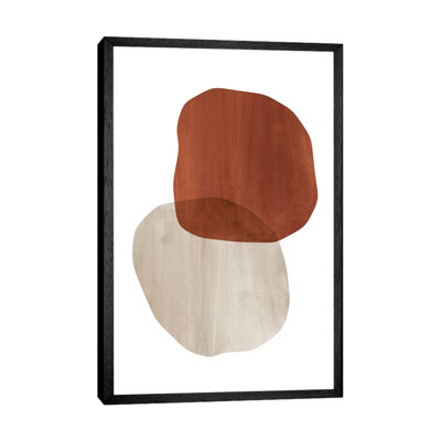 Terracotta And Beige Organic Shapes by Whales Way - Print on Canvas