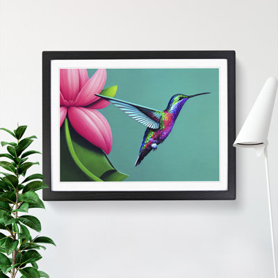 Timeless Floral Hummingbird - Single Picture Frame Print