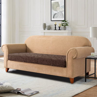Damask Box Cushion Sofa Slipcover