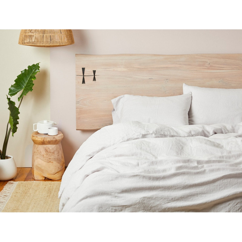 Organic Relaxed Sheet Set, Queen Sheet Set with 2 Pillowcases, Fog