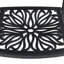 Chaise de patio en fonte d'aluminium 4 pièces avec structure noire et coussins bruns-1873653416