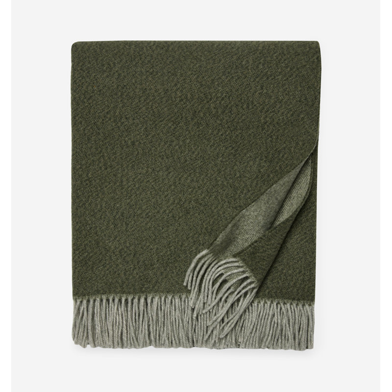 Matese Hand Woven Throw Blanket, Loden