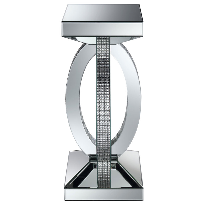 Table de bout carrée à miroir