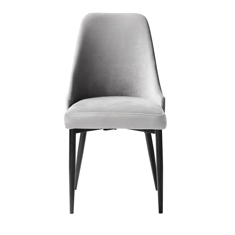 Chaise d'appoint en velours Causby, Gris