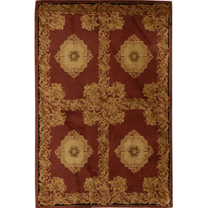 Hand-Knotted High-Quality Red Area Rug