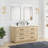 Porto 60'' Free Standing Double Bathroom Vanity with Quartz Top-1880619357-1880579334
