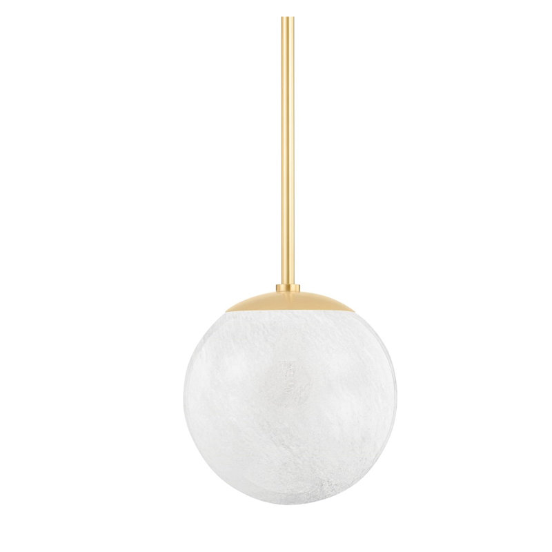 Burlington 1 Light Pendant - Aged Brass, Aged Brass, 12" Diameter