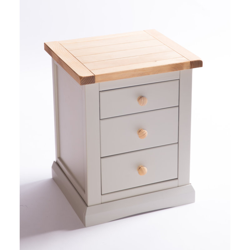 Hamish 45cm W Solid + Manufactured Wood Bedside Table