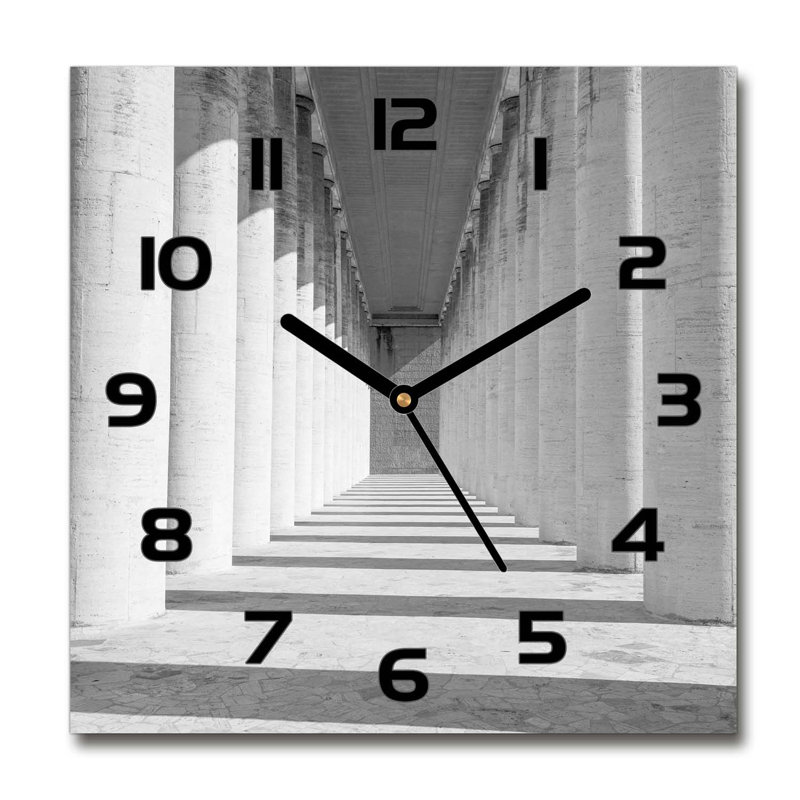 Hasseman Glass Wall Clock, Black