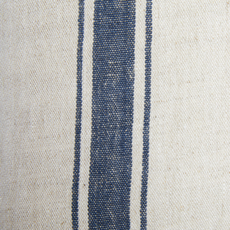 Marseille Pillow Cover - 22" x 22", Blue/Natural Stripe