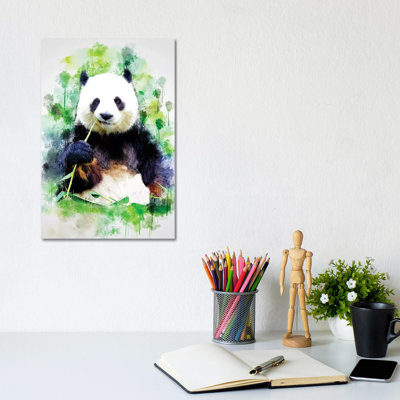 Panda 1 Piece Wrapped Canvas Painting